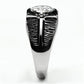 TK701 - High polished (no plating) Stainless Steel Ring with AAA Grade CZ  in Clear-3