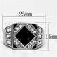 TK710 - High polished (no plating) Stainless Steel Ring with Top Grade Crystal  in Clear-1