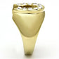 TK717 - IP Gold(Ion Plating) Stainless Steel Ring with Top Grade Crystal  in Clear-3