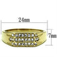 TK727 - IP Gold(Ion Plating) Stainless Steel Ring with Top Grade Crystal  in Clear-1