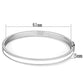 TK740 - High polished (no plating) Stainless Steel Bangle with Epoxy  in White-1