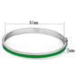 TK745 - High polished (no plating) Stainless Steel Bangle with Epoxy  in Emerald-1