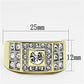 TK762 - Two-Tone IP Gold (Ion Plating) Stainless Steel Ring with Top Grade Crystal  in Clear-1