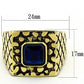 TK763 - IP Gold(Ion Plating) Stainless Steel Ring with Synthetic Synthetic Glass in Montana-1