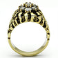 TK771 - IP Gold(Ion Plating) Stainless Steel Ring with AAA Grade CZ  in Clear-2