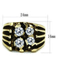 TK772 - IP Gold(Ion Plating) Stainless Steel Ring with AAA Grade CZ  in Clear-1
