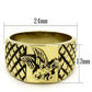 TK773 - IP Gold(Ion Plating) Stainless Steel Ring with No Stone-1
