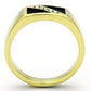 TK775 - IP Gold(Ion Plating) Stainless Steel Ring with Top Grade Crystal  in Clear-2
