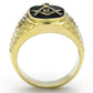TK776 - IP Gold(Ion Plating) Stainless Steel Ring with Top Grade Crystal  in Clear-2