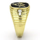 TK776 - IP Gold(Ion Plating) Stainless Steel Ring with Top Grade Crystal  in Clear-3