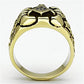 TK778 - IP Gold(Ion Plating) Stainless Steel Ring with No Stone-2