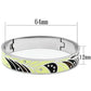 TK780 - High polished (no plating) Stainless Steel Bangle with Top Grade Crystal  in Clear-1