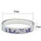 TK781 - High polished (no plating) Stainless Steel Bangle with Top Grade Crystal  in Clear-1