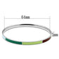 TK783 - High polished (no plating) Stainless Steel Bangle with Epoxy  in Multi Color-1
