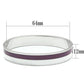 TK790 - High polished (no plating) Stainless Steel Bangle with Epoxy  in Multi Color-1