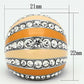 TK798 - High polished (no plating) Stainless Steel Ring with Top Grade Crystal  in Clear-1
