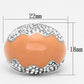 TK805 - High polished (no plating) Stainless Steel Ring with Top Grade Crystal  in Clear-1