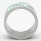 TK824 - High polished (no plating) Stainless Steel Ring with Epoxy  in Multi Color-2