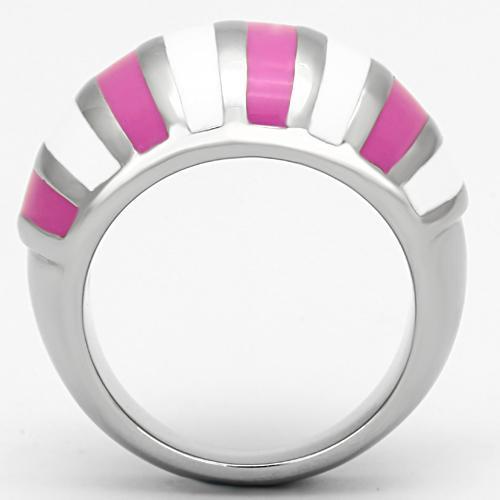 TK828 - High polished (no plating) Stainless Steel Ring with Epoxy  in Multi Color-2