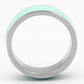 TK836 - High polished (no plating) Stainless Steel Ring with Epoxy  in Turquoise-2