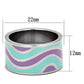 TK840 - High polished (no plating) Stainless Steel Ring with Epoxy  in Multi Color-1