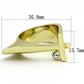 TK853 - IP Gold(Ion Plating) Stainless Steel Ring with Top Grade Crystal  in Clear-1