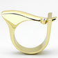 TK853 - IP Gold(Ion Plating) Stainless Steel Ring with Top Grade Crystal  in Clear-2