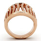 TK859 - IP Rose Gold(Ion Plating) Stainless Steel Ring with No Stone-2