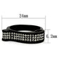 TK862 - IP Black(Ion Plating) Stainless Steel Ring with Top Grade Crystal  in Black Diamond-1