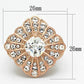 TK866 - IP Rose Gold(Ion Plating) Stainless Steel Ring with AAA Grade CZ  in Clear-1