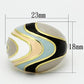 TK870 - IP Gold(Ion Plating) Stainless Steel Ring with Epoxy  in Multi Color-1