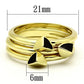 TK876 - IP Gold(Ion Plating) Stainless Steel Ring with Epoxy  in Jet-1