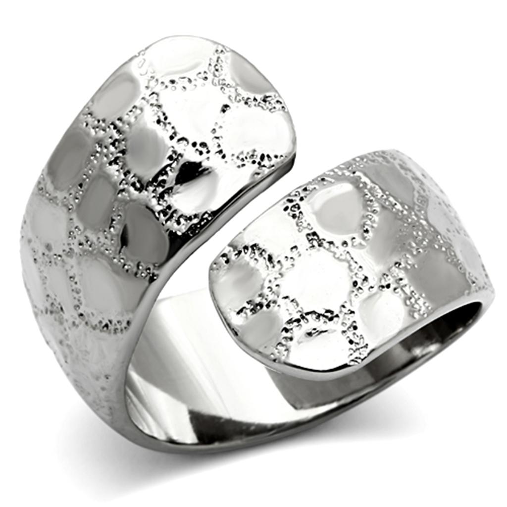 TK936 - High polished (no plating) Stainless Steel Ring with No Stone-0