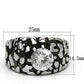 TK958 - High polished (no plating) Stainless Steel Ring with AAA Grade CZ  in Clear-1