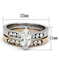 TK965 - Two-Tone IP Rose Gold Stainless Steel Ring with AAA Grade CZ  in Clear-1