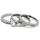 TK973 - High polished (no plating) Stainless Steel Ring with AAA Grade CZ  in Clear-4