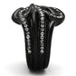 TK978 - IP Black(Ion Plating) Stainless Steel Ring with Top Grade Crystal  in Black Diamond-3