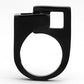 TK989 - IP Black(Ion Plating) Stainless Steel Ring with No Stone-2