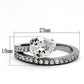TK998 - High polished (no plating) Stainless Steel Ring with AAA Grade CZ  in Clear-1