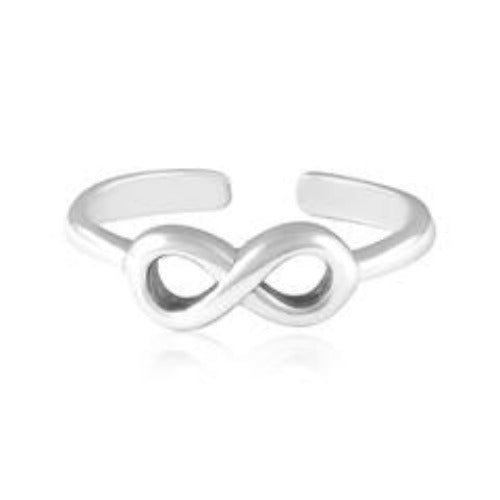 Infinity Sterling Silver Toe Ring-0