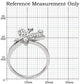 TS021 - Rhodium 925 Sterling Silver Ring with AAA Grade CZ  in Clear-1