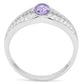 TS025 - Rhodium 925 Sterling Silver Ring with AAA Grade CZ  in Tanzanite-3