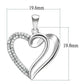 TS035 - Rhodium 925 Sterling Silver Necklace with AAA Grade CZ  in Clear-1