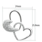 TS036 - Rhodium 925 Sterling Silver Chain Pendant with AAA Grade CZ  in Clear-1