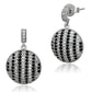 TS069 - Rhodium 925 Sterling Silver Earrings with AAA Grade CZ  in Jet-1
