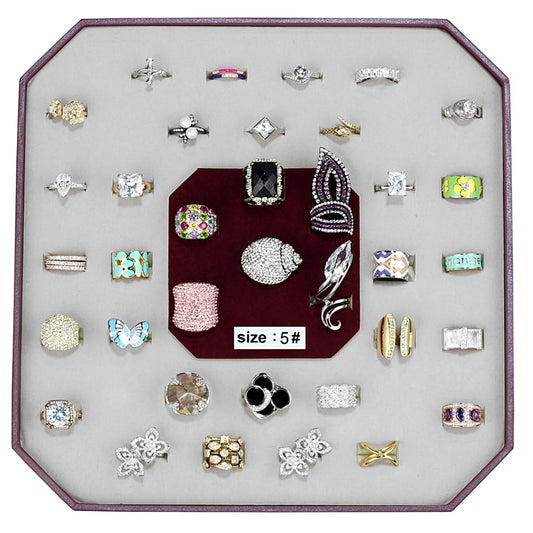 VK-009-SIZE5 - Assorted Brass Ring with Assorted  in Assorted-0