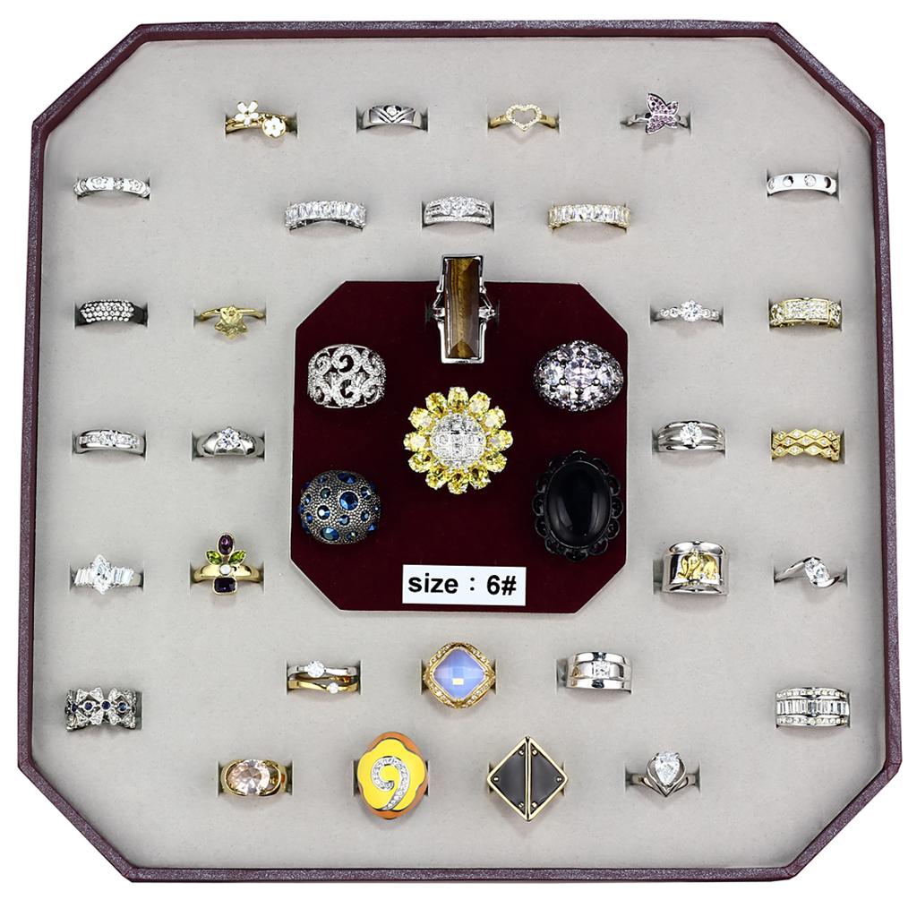VK-009-SIZE6 - Assorted Brass Ring with Assorted  in Assorted-0