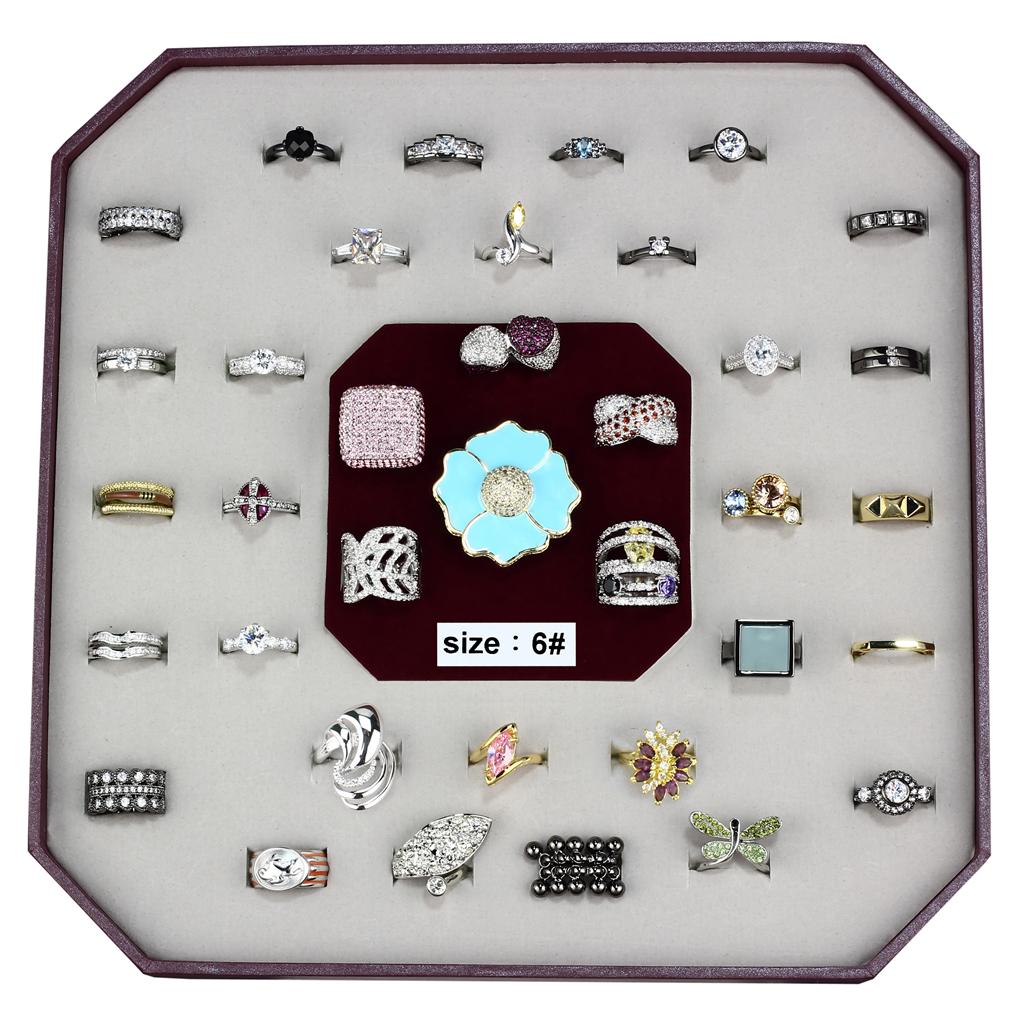 VK-010-SIZE6 - Assorted Brass Ring with Assorted  in Assorted-0