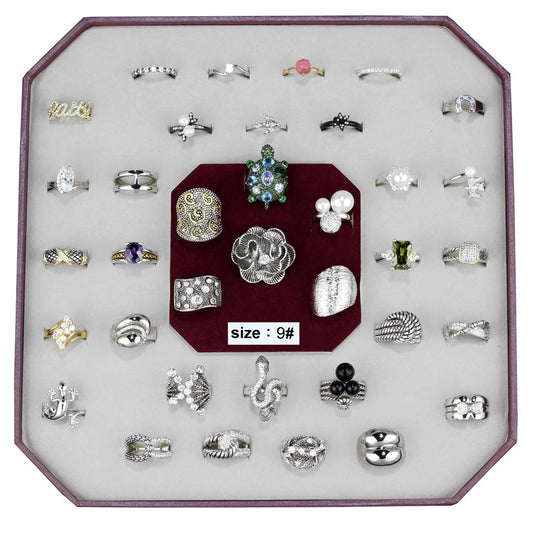 VK-012-SIZE9 - Assorted Brass Ring with Assorted  in Assorted-0