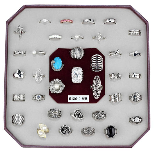 VK-016-SIZE6 - Assorted Brass Ring with Assorted  in Assorted-0